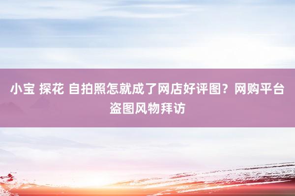 小宝 探花 自拍照怎就成了网店好评图？网购平台盗图风物拜访