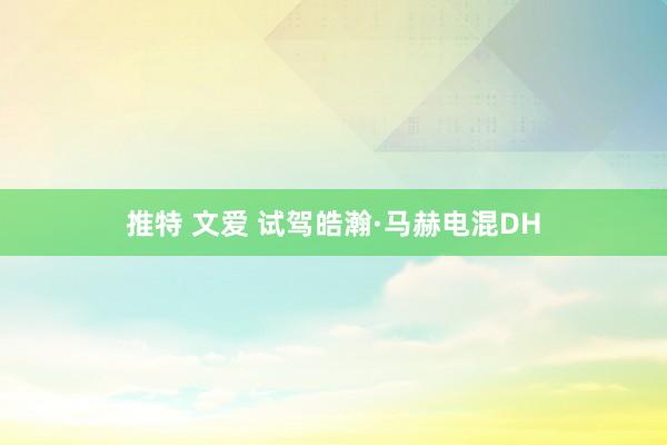 推特 文爱 试驾皓瀚·马赫电混DH